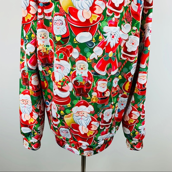 Santa Ugly Christmas Sweatshirt Sz Large - Picture 7 of 8